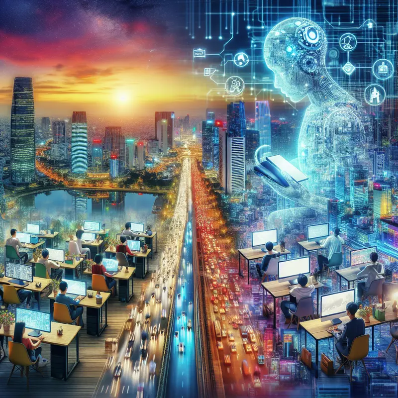 Dynamic interactions within Vietnam’s startup culture, backed by strategic AI investments.